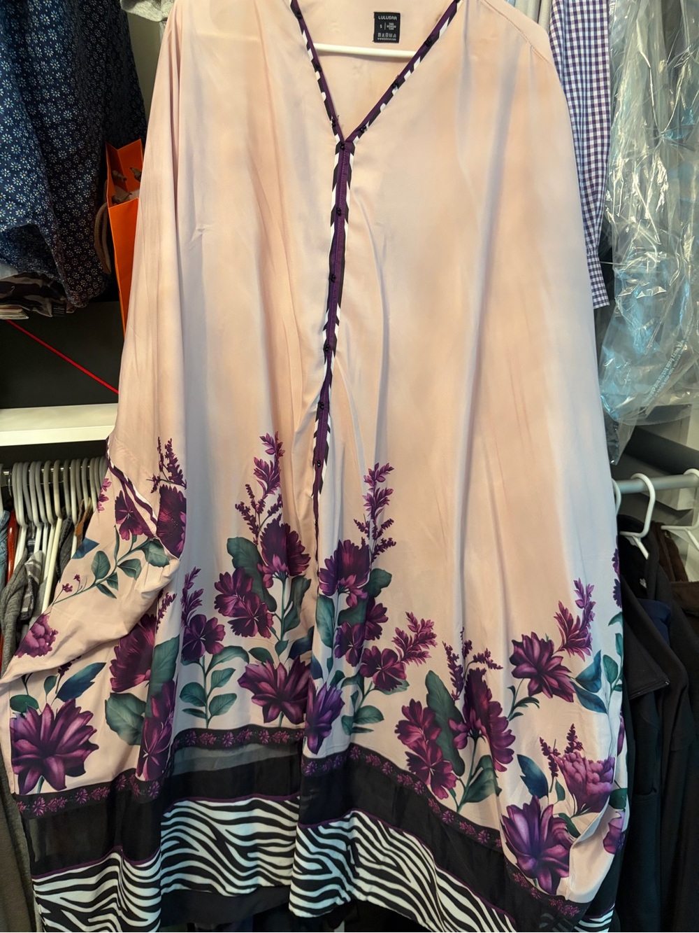 Vero Moda Pink & Purple Floral Kaftan
